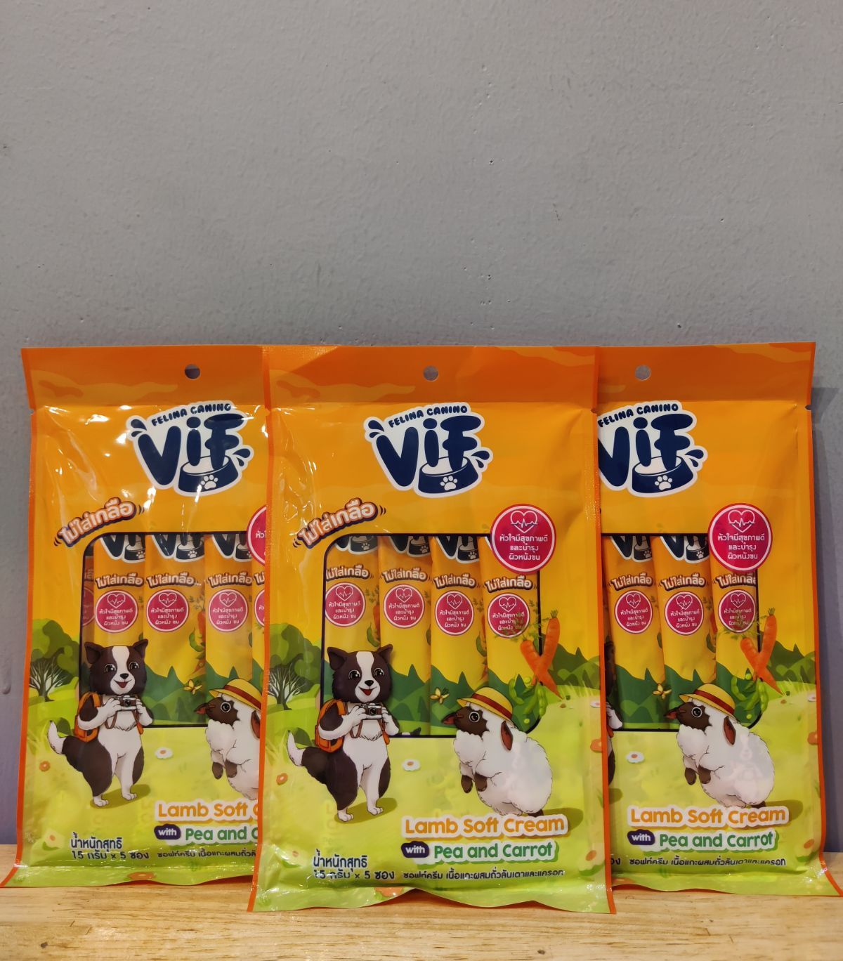 VIF Creamy Dog- Lamb with Pea&Carrot(5pc)